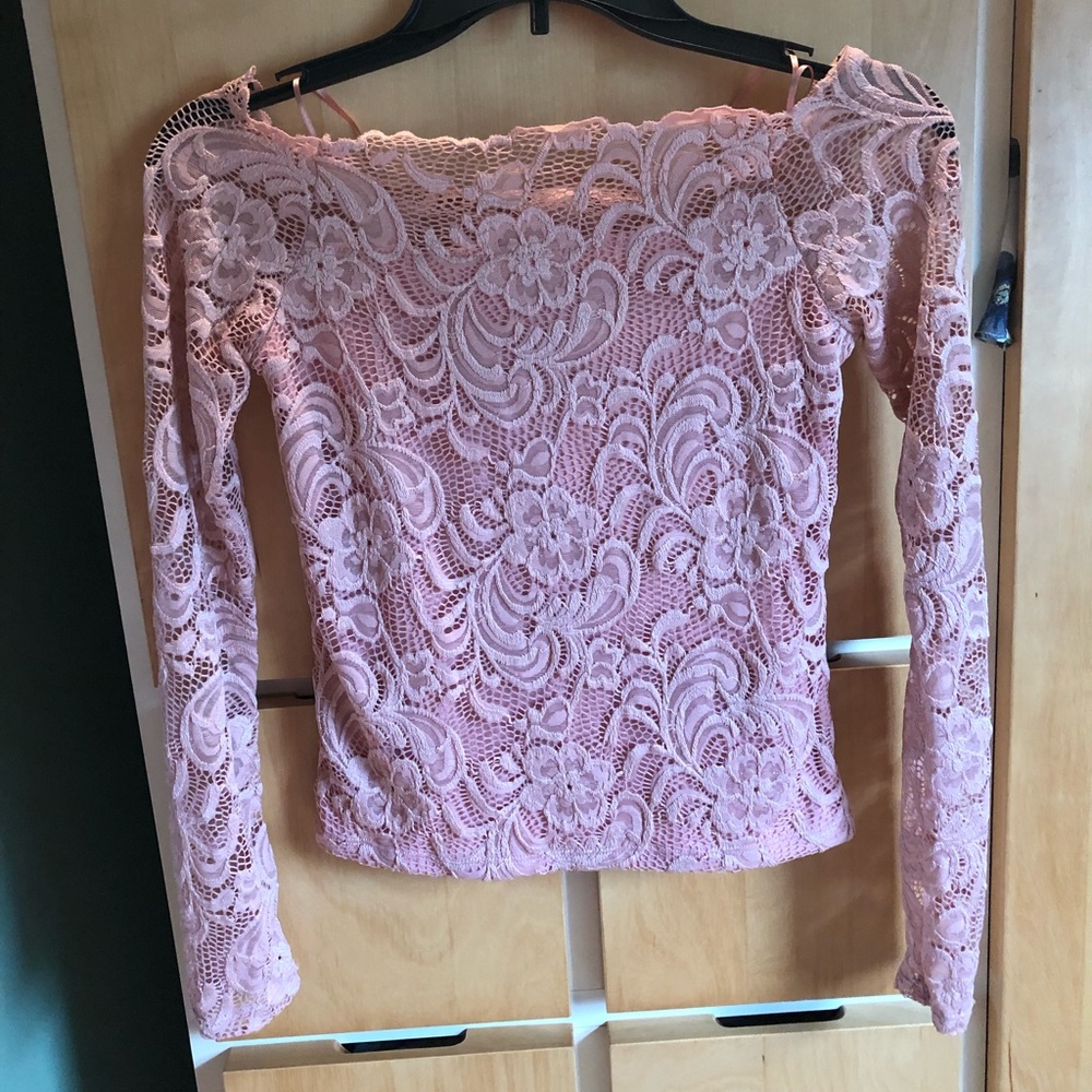 Pink Lace Top